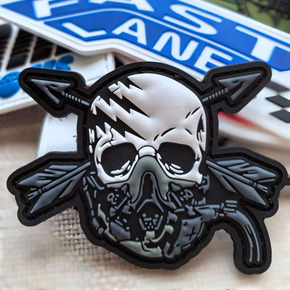 3D PVC Skull patch